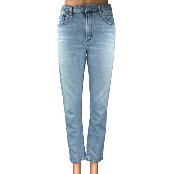 Agolde Women's Blue High Waisted Light Wash Tapered Casual Denim Jeans Size 31 - Picture 1 of 5